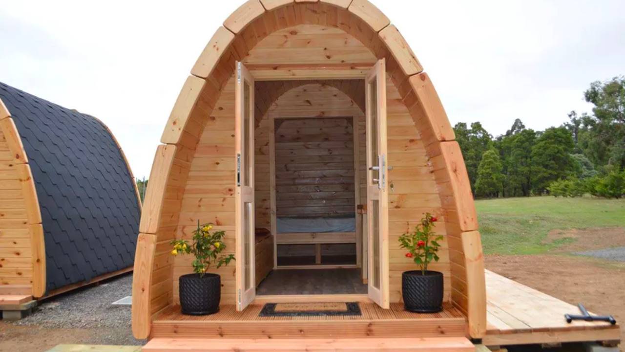 mini cabana para acampamento