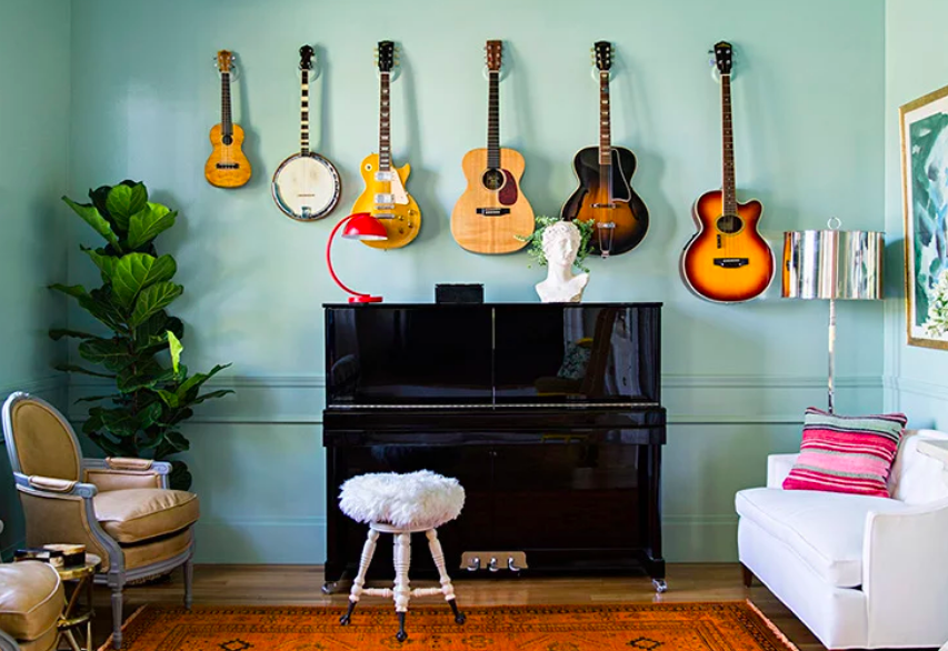 Decoração com instrumentos