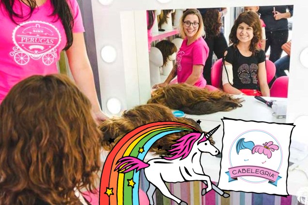 Levando alegria para diversas crianças e adultos, o Cabelegria recebeu doações de cabelos e confeccionou perucas para pessoas que sofrem com o tratamento do câncer.