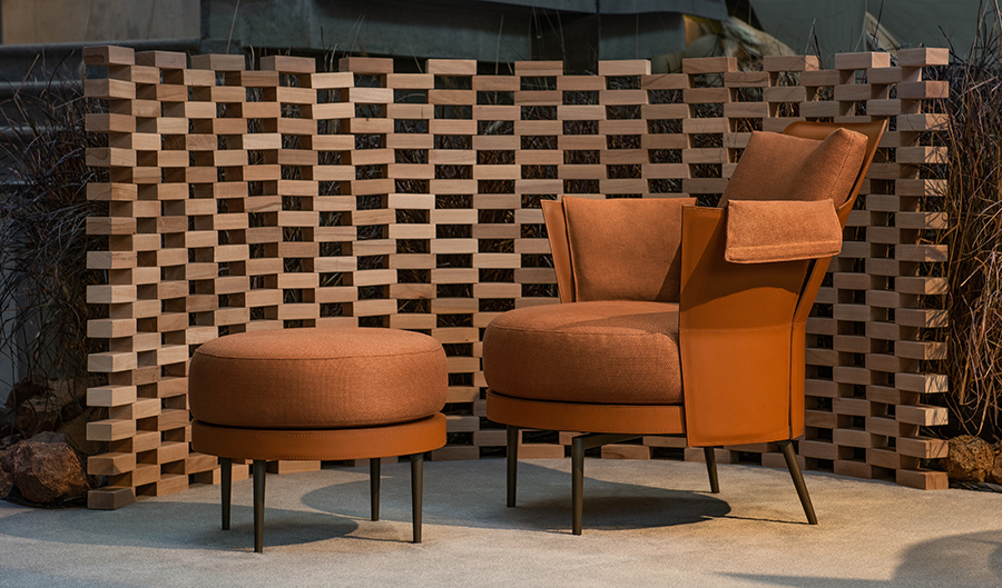Pol Armchair, design de Patricia Anastassiadis para a Artefacto. A peça é uma versão com encosto mais alto da Poltrona Pol lançada no início de 2019 pela marca.