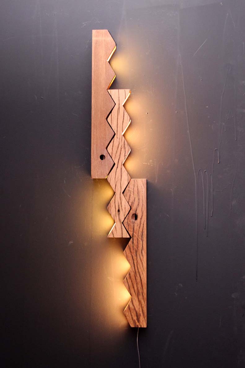 Madeira de cruzetas dos postes de energia viram mobiliário de design em SP