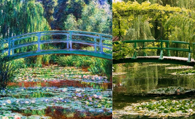 <strong>Lírios de Água por Claude Monet (Giverny, França).</strong> A cidade de Giverny fica a noroeste de Paris. Ali, o pintor Claude Monet eternizou a natureza idílica em suas obras.