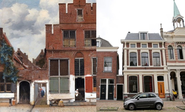 <strong>A pequena rua por Johannes Vermeer (Delft, Holanda). </strong>Não se sabe a localização exata dessa obra de Vermeer. Porém, tudo indica que a pintura é de uma rua na cidade natal do artista.