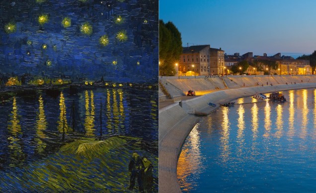 <strong>Noite Estrelada por Vincent van Gogh (Arles, França). </strong>Provavelmente, uma das pinturas mais celebradas no mundo, Noite Estrelada foi feita cerca 150 m da Casa Amarela, a residência do artista em Arles.