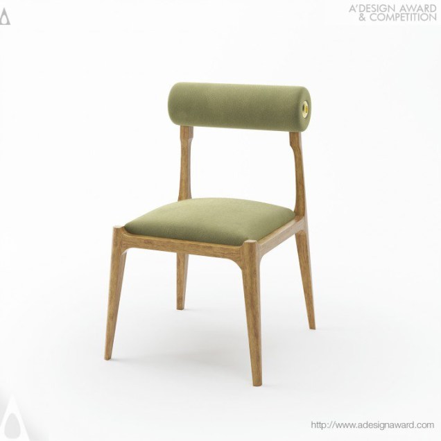 SILVER - Sushi Chair de Linda Martins: "O resumo do projeto era projetar uma cadeira confortável, com linhas simples em madeira e com um visual icônico. Sushi, como o nome, é uma cadeira engraçada, mas pode ser sofisticada, depende do ambiente."