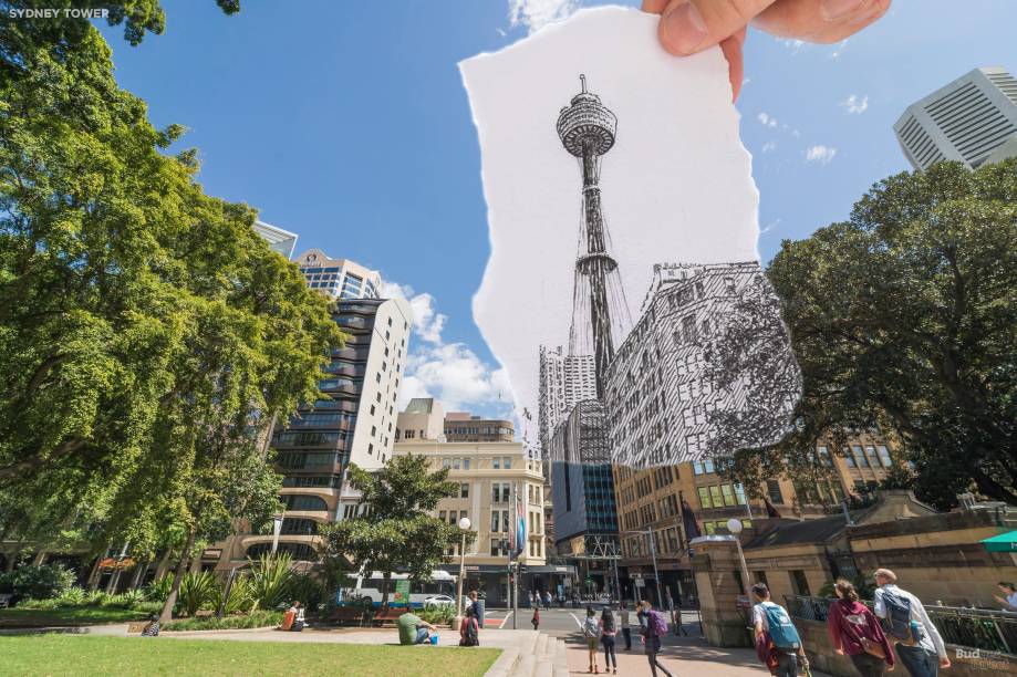 A resposta de Sidney ao Space Needle é o edifício mais alto da cidade. A estrutura inclui um deck de observação a 250 metros no céu, uma plataforma 'Skywalk' ao ar livre a 268 metros e dois restaurantes giratórios. É estabilizado por 56 cabos de aço e um tanque de água de 162.000 litros e foi projetado para resistir a uma tempestade "a cada mil anos".