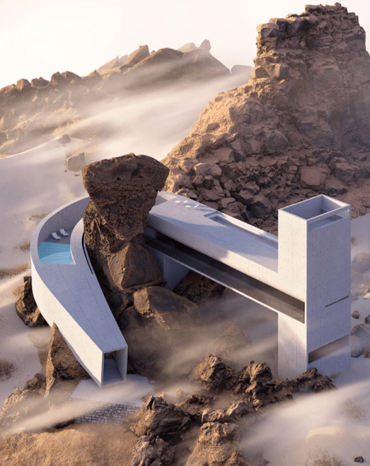 A “Casa no Deserto” é construída sem interferir na paisagem natural