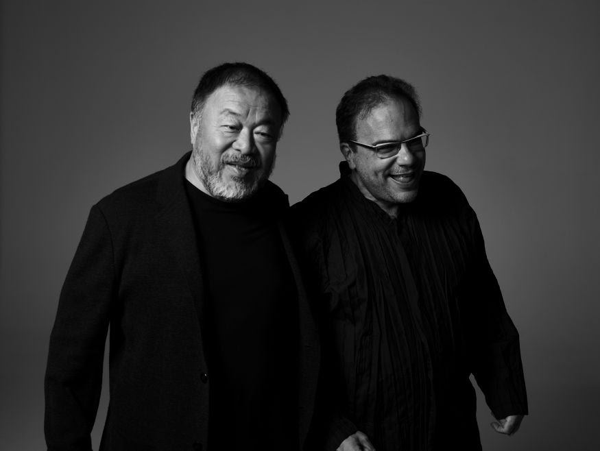 O artista Ai Weiwei e o curador Marcello Dantas