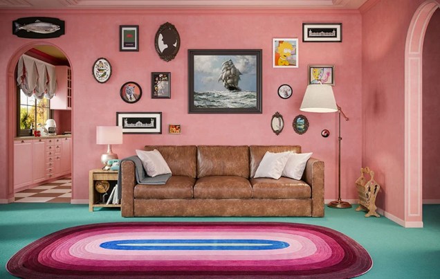 O site HomeAdvisor produziu uma sala de estar inspirada na da série Os Simpsons
