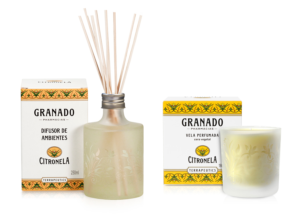 Difusor de ambientes e vela de citronela da Granado