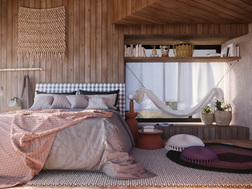 Loft dos Gêmeos, por Grão Arquitetura | Poltrona de couro e mesas de cerâmica do designer Giacomo Tomazzi.