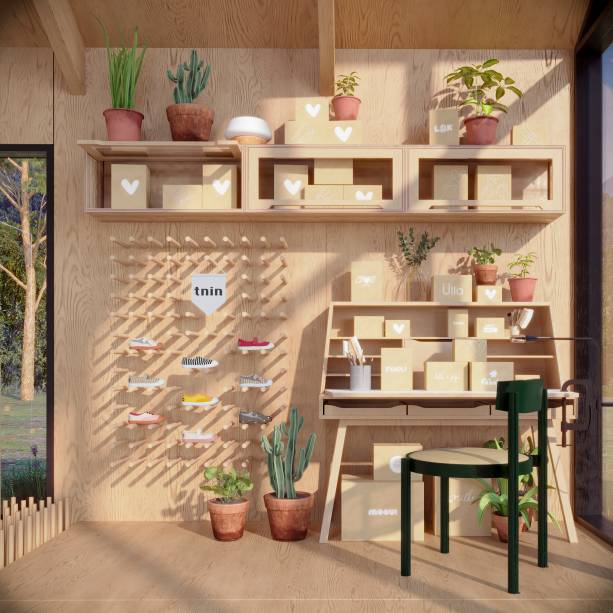 Lojinha na Garagem, por Bel Lobo + Mari Travassos = m.o.o.c. | Móveis do Arquivo Contemporâneo, com design assinado, pontuam o galpão, que ainda tem peças da m.o.o.c (móveis, objetos e outras coisas), marca descolada criada pelo escritório da be.bo.
