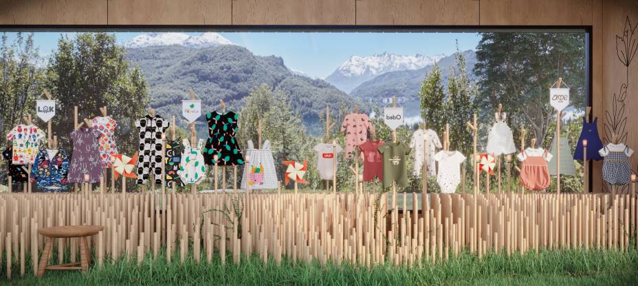 Lojinha na Garagem, por Bel Lobo + Mari Travassos = m.o.o.c. | No interior, as paredes foram forradas de pinus claro e, do lado de fora, o tom é preto, da madeira com tratamento carbonizado. No fundo do galpão, um grande painel de vidro emoldura o exterior, conectando o ambiente com a paisagem selvagem.