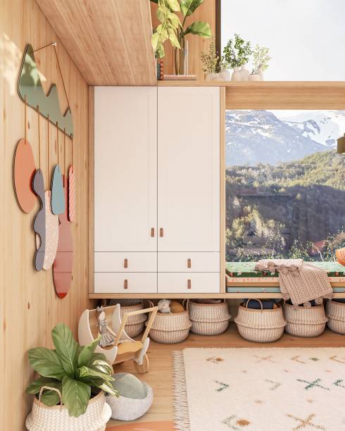 Quarto da Cora, por Elefante Design + Uáuá | É ali que ficam colchonetes sobrepostos (da Uauá), perfeitos também para espalhar no chão e virar espaço de brincadeiras. No futuro, esse nicho pode ser adaptado para virar a caminha de Cora.