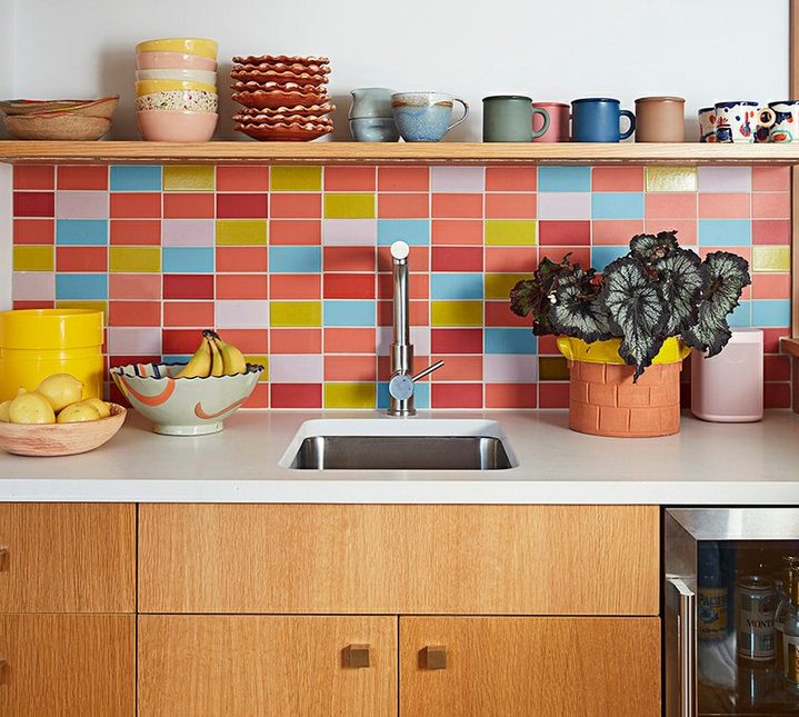 backsplash-cozinha-ideias6 Cozinha com revestimento colorido