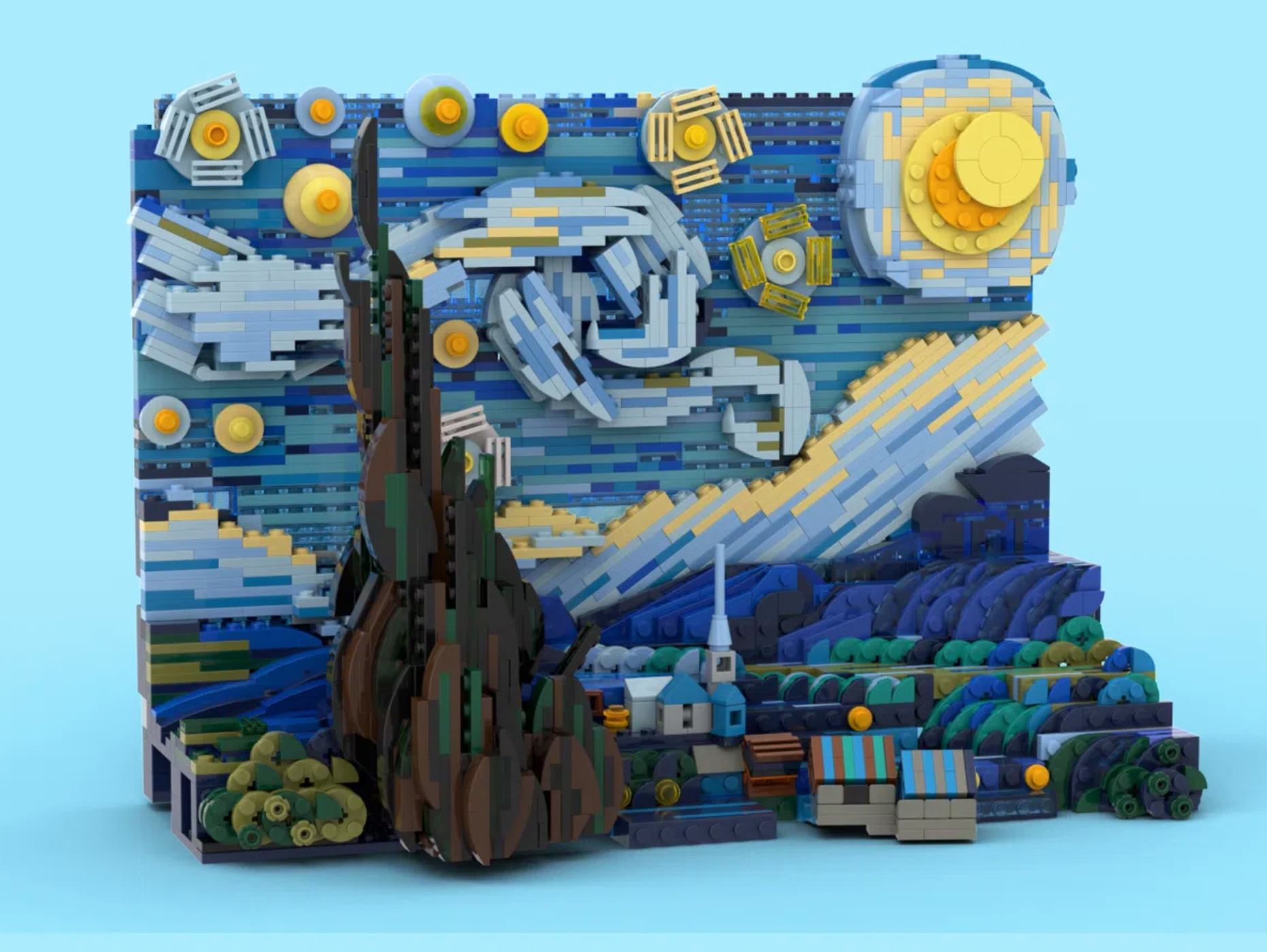 Noite Estrelada, de Van Gogh, ganha versão Lego