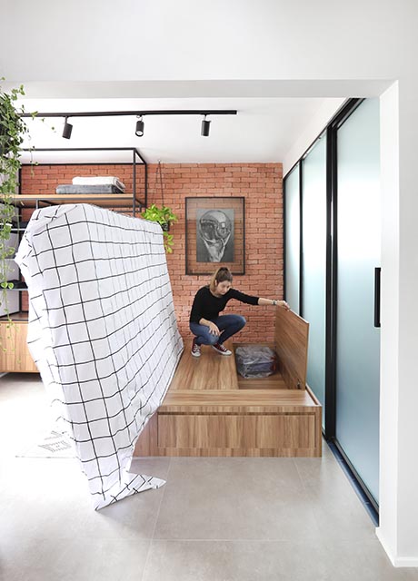 Apartamento de 30 m² transforma-se em loft funcional