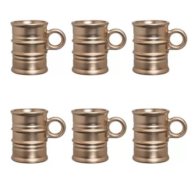 Jogo Caneca Rings 6 Peças 95 ml, da Camicado