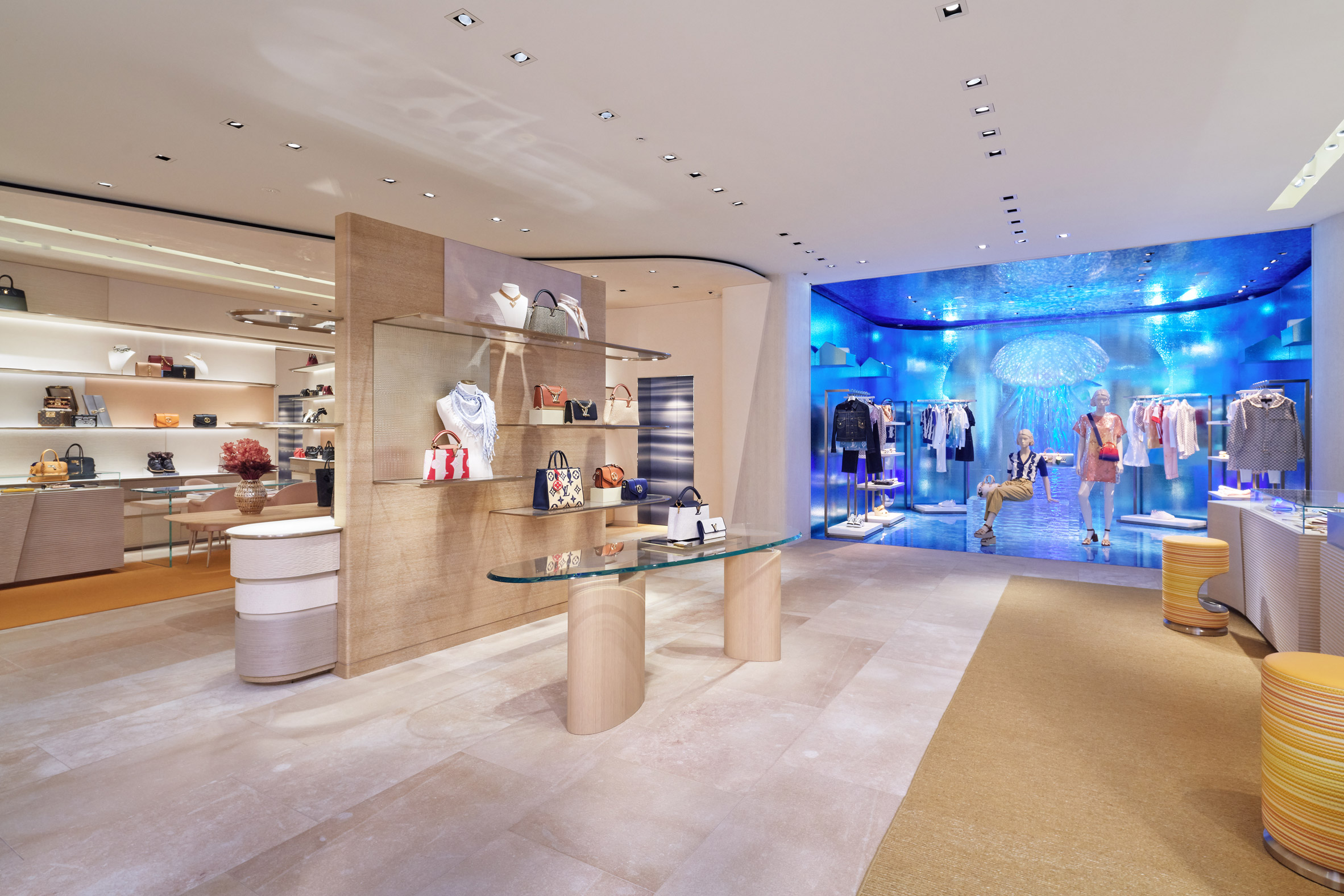 Psicodélico chic: loja da Louis Vuitton em Tóquio inspira-se na água