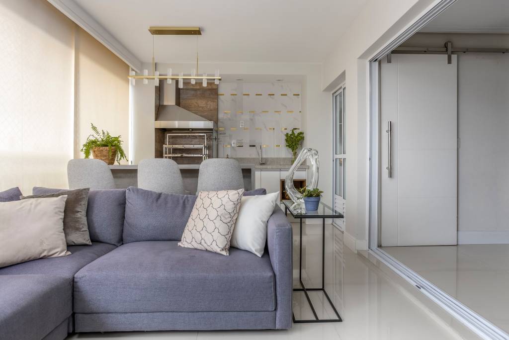 Varanda gourmet como sala de estar