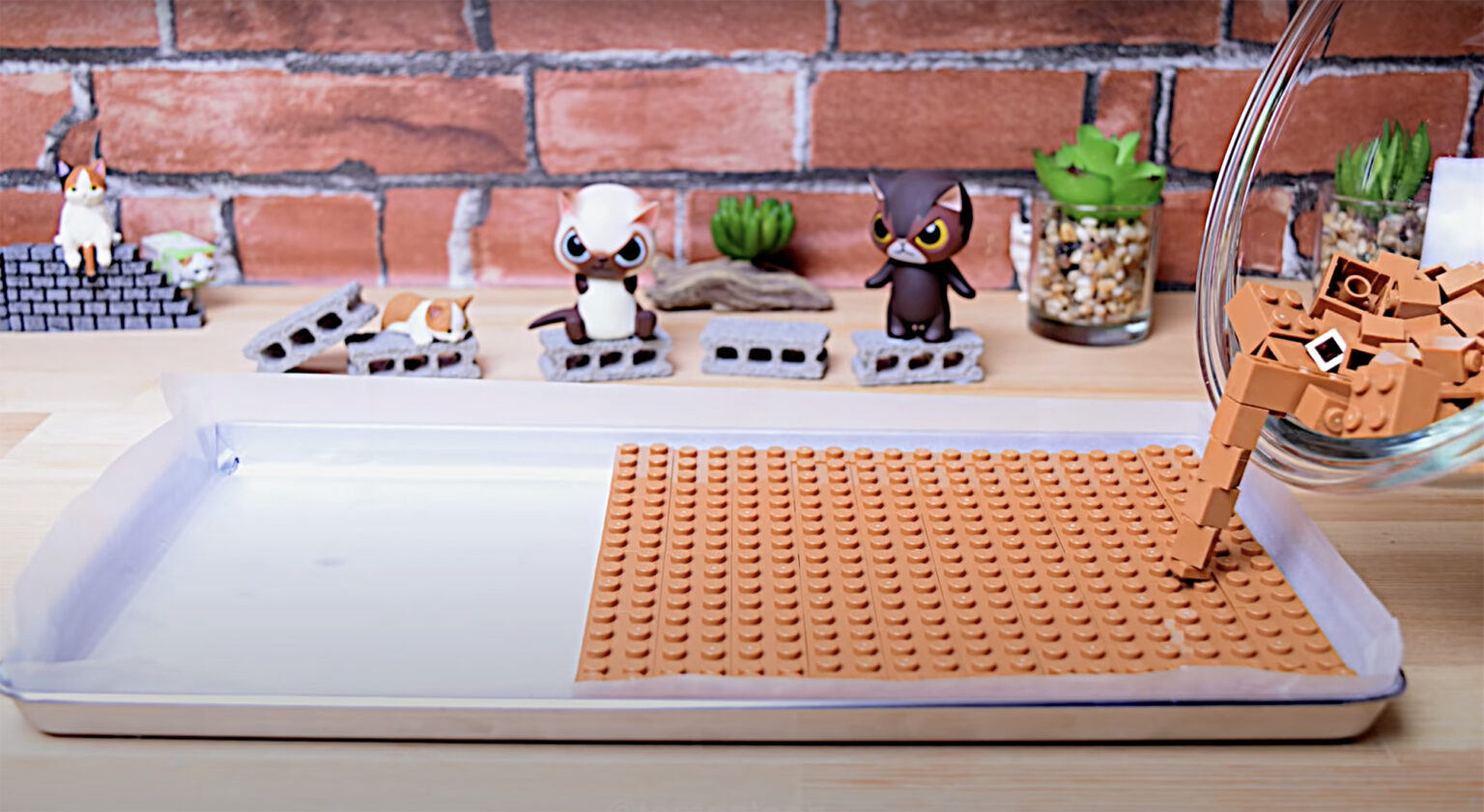 Não engorda: artista cria vídeo de receita com chocolate de LEGO