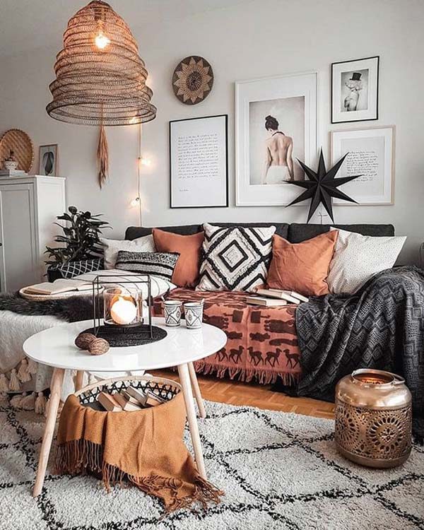Boho chic: 25 inspirações para uma sala de estar com estilo