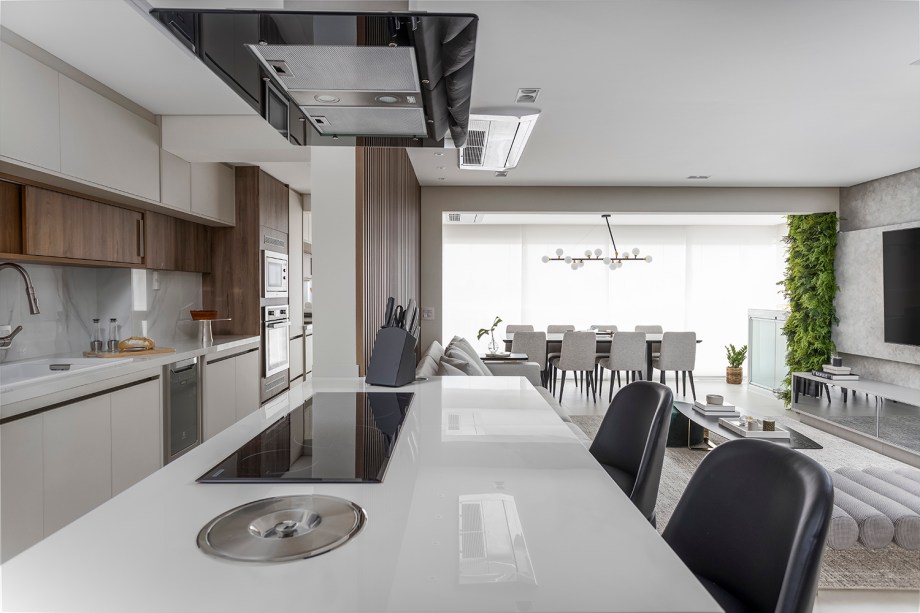 Apê de 100 m² recebe projeto clean, moderno e minimalista