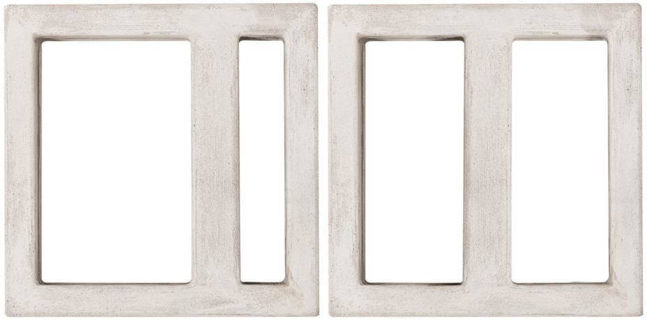 Para produzir leve variação no conjunto final, dois modelos de cobogó podem ser instalados juntos: o Elemento Cinza Simétrico e o Assimétrico, ambos com dimensões de 30 x 30 cm cada unidade. Na versão de concreto com linhas delgadas, são novidades da Portobello.
