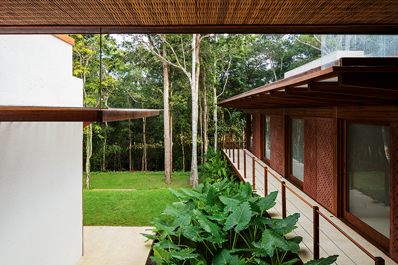 Casa contemporânea de madeira tem materiais inovadores e teto verde