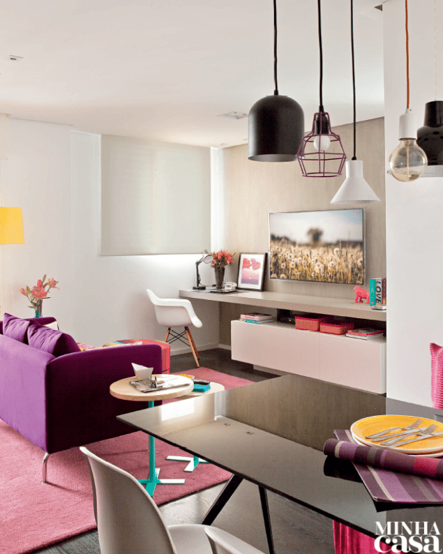 Moderna, estilosa, vibrante – e com muitas pitadas de doçura –, a decoração deste apê paulistano de 68 m² reflete a personalidade da moradora Moderna, estilosa, vibrante – e com muitas pitadas de doçura –, a decoração deste apê paulistano de 68 m² reflete a personalidade da moradora