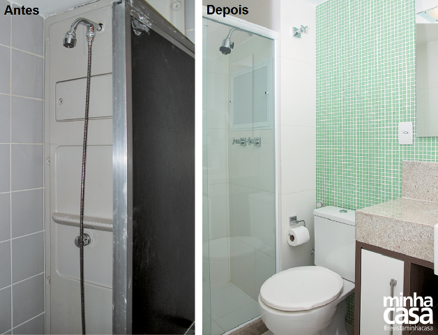 Antes e depois: tudo novo no banheiro