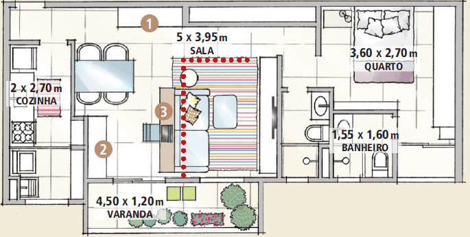 Apartamento com astral de casa térrea planta