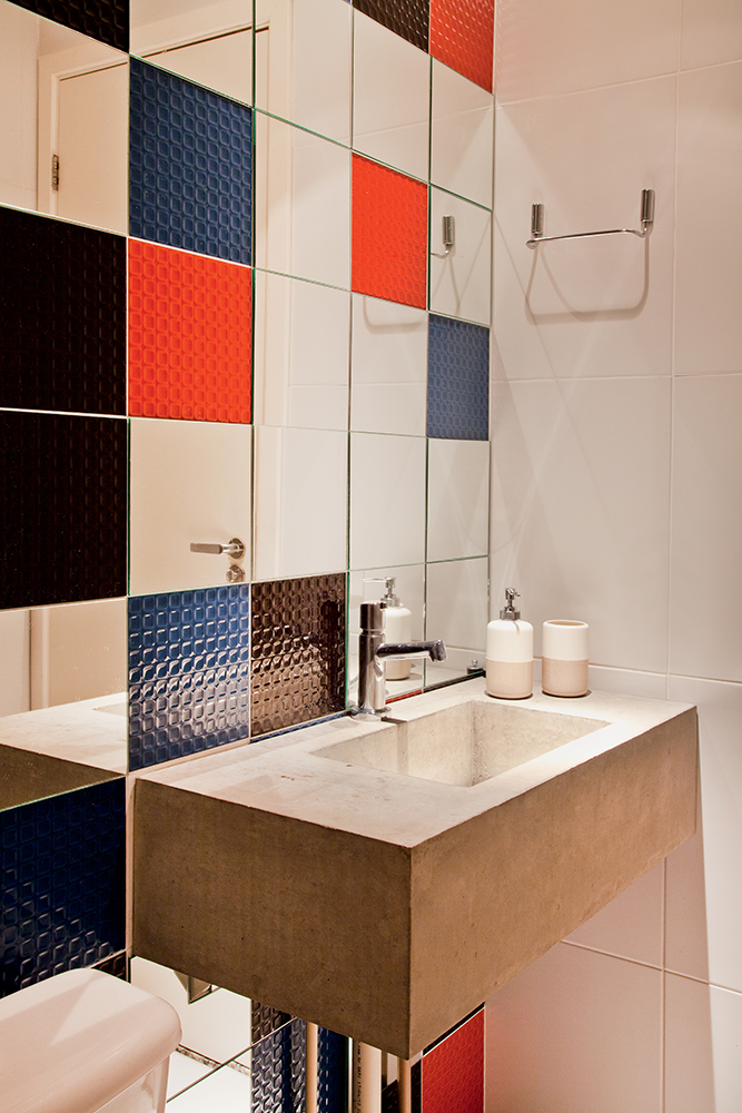 apartamento de 60 m² com estilo industrial banheiro