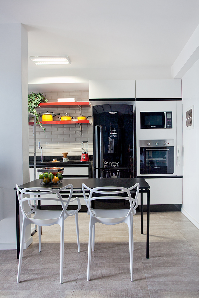 apartamento de 60 m² com estilo industrial cozinha