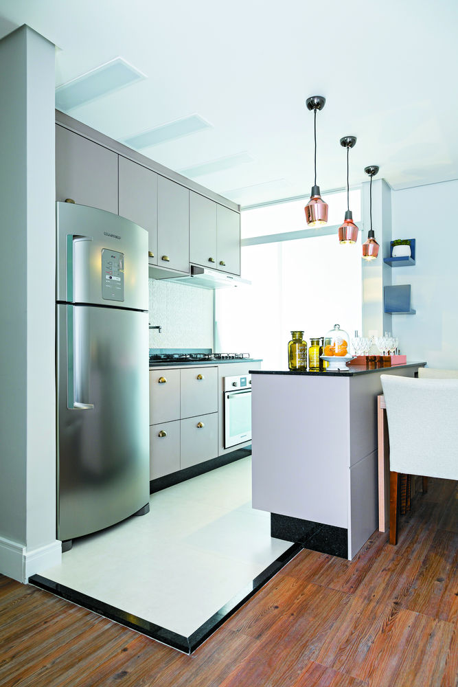 Apartamento de 61 m² com conceito aberto cozinha