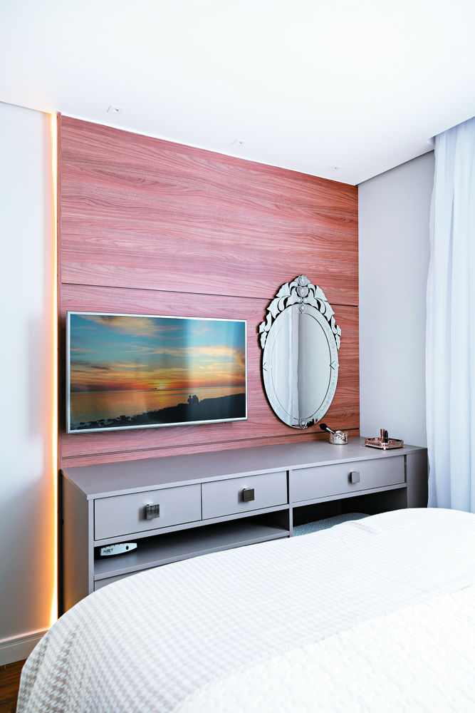 Apartamento de 61 m² com conceito aberto quarto1