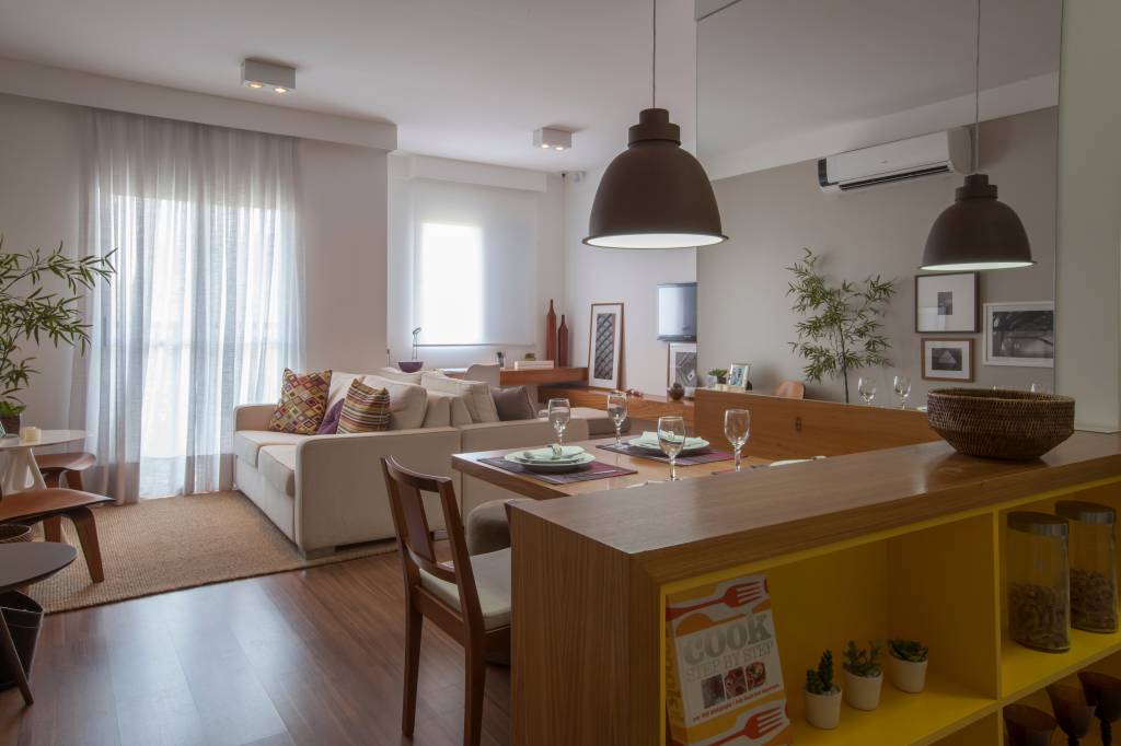 apartamento de 65 m 2 com truques de aproveitamento de espaço salas