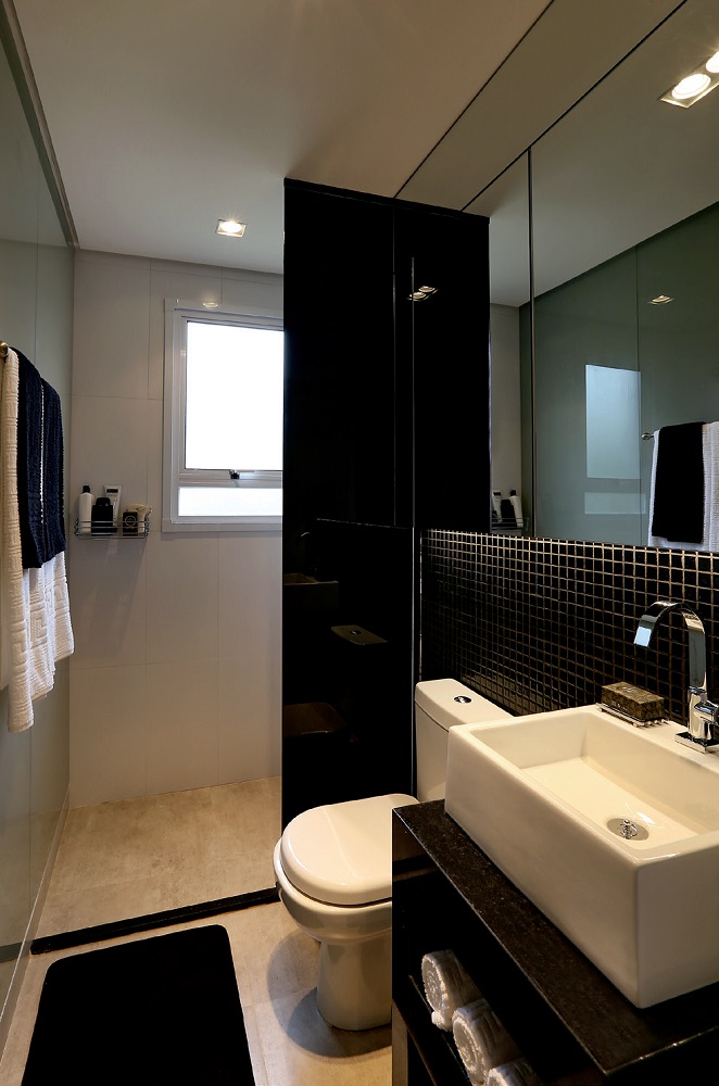 Apartamento pequeno 47 m² de puro aconchego banheiro