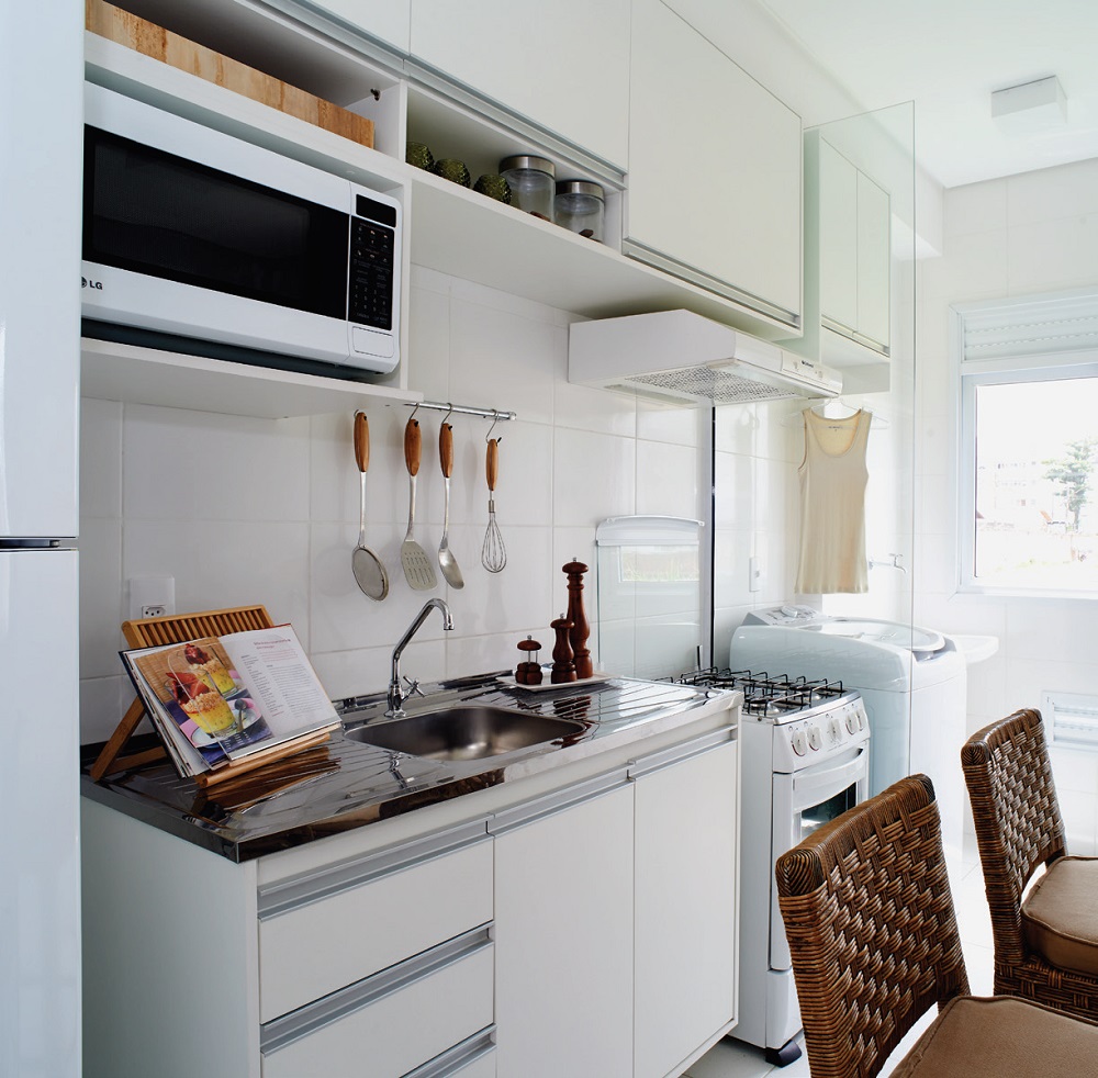 Apartamento pequeno 47 m² planejados para uma familia com quatro cozinha1