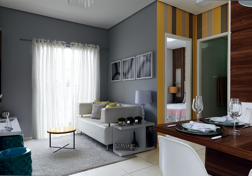 Apartamento pequeno 47 m² planejados para uma familia com quatro