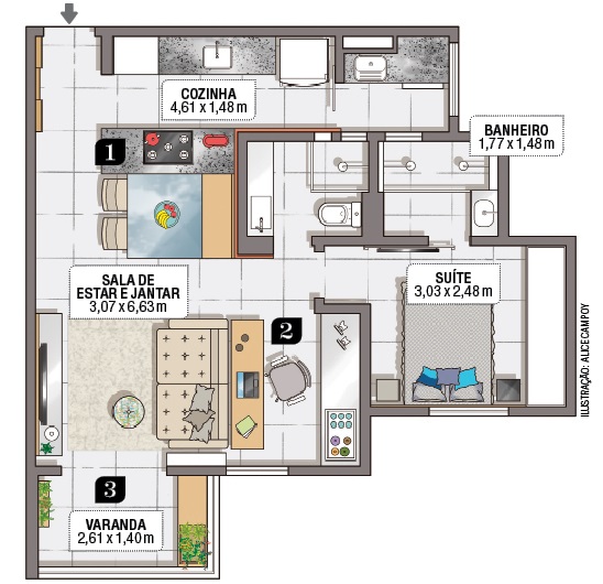 Apartamento pequeno