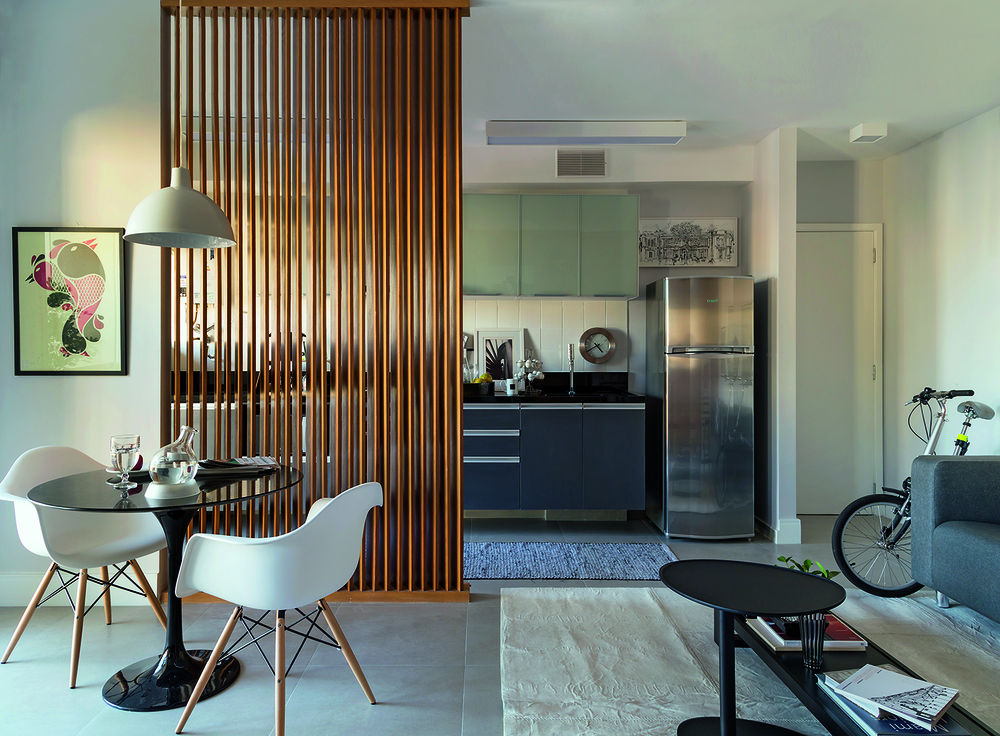 Apartamento pequeno truques incríveis fazem render os 45 m² jantar