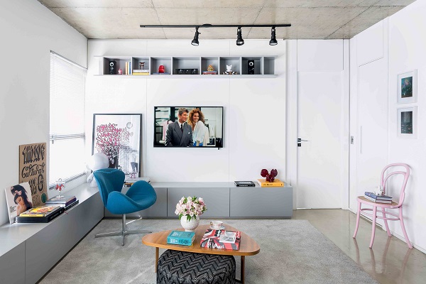 Apê em estilo industrial