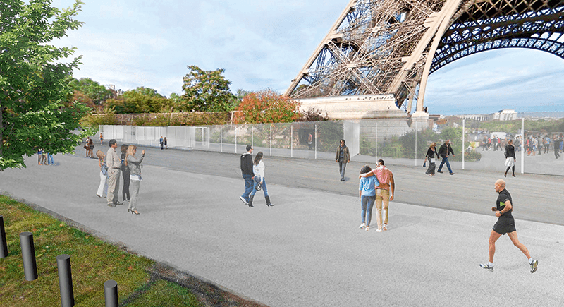 Torre Eiffel será cercada por muro de vidro em 2018