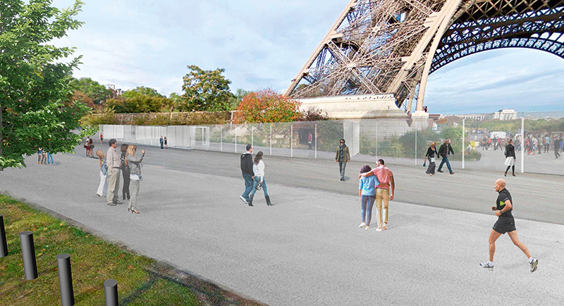 Torre Eiffel será cercada por muro de vidro em 2018