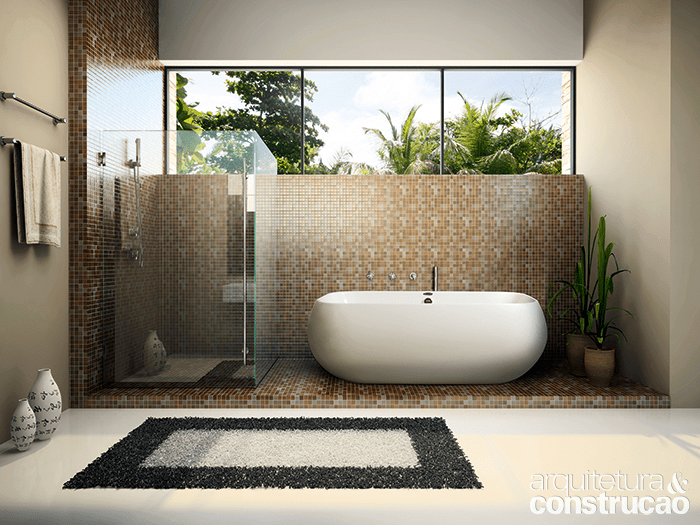 Expressão orgânica: autoportante, a banheira Amsterdam, com 88 x 180 cm, tem formato elegante e alongado e pode ser utilizada com misturador ou com monocomando de piso. De acrílico, está à venda por R$ 14 951 no showroom da Astra.