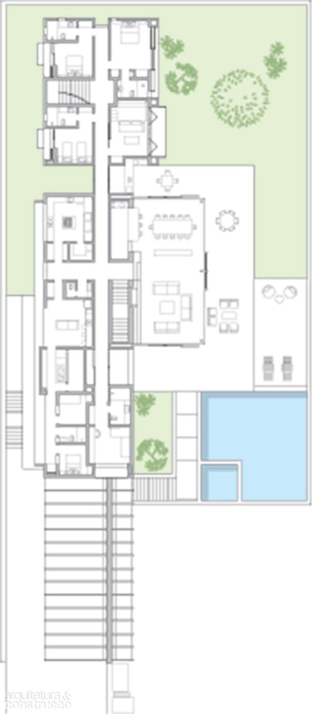 Projeto Gui Mattos | Primeiro pavimento: 142 m²