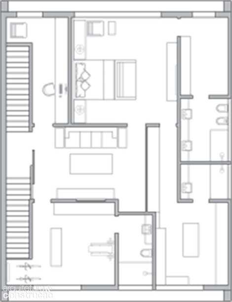 Dois quartos viraram closet e academia. O primeiro pavimento tem 162 m².
