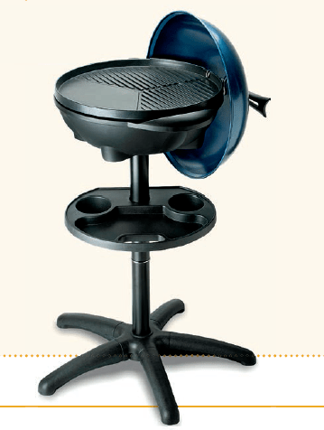 Pode ser totalmente desmontado o modelo elétrico de pé (ref. F2211-1), da Ford, de 90 cm de altura. Com potência de 1500 W, controle de temperatura, chapa antiaderente de 40 cm de diâmetro, tampa removível e bandeja acoplada. Americanas.com , R$ 543,98 (127 V)
