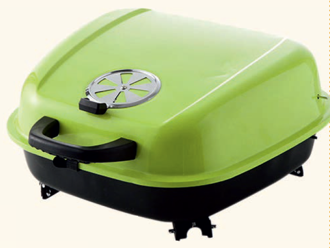 Com medidas de 42 x 31 x 45 cm, o Grill Portátil, da Brandani, é de ferro com tampa pintada de verde. O equipamento bivolt é alimentado por energia elétrica. Mobly , R$ 359,90